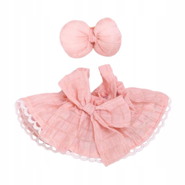 15cm Sukienka dla lalek Photo Prop Fashion Cute Doll Clothes for Party Kids różowa