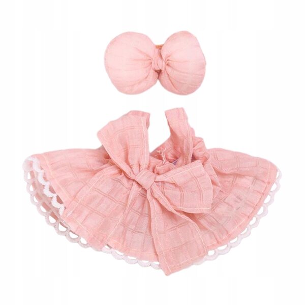 15cm Sukienka dla lalek Photo Prop Fashion Cute Doll Clothes for Party Kids różowa