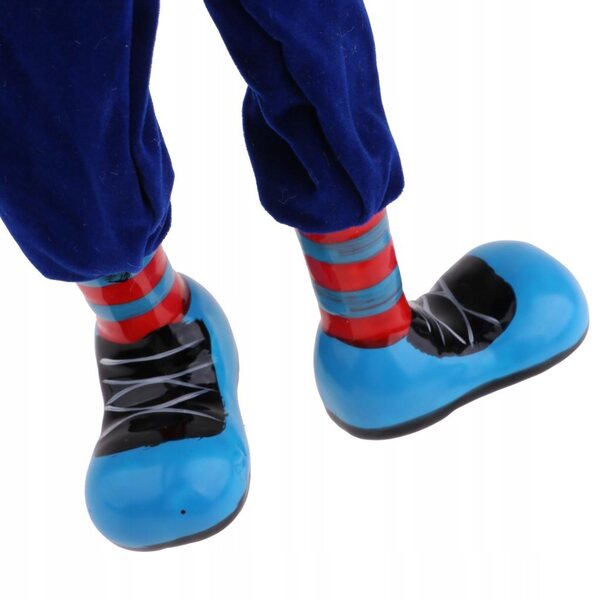 Clown-Mann-Puppe 41 cm aus Porzellan mit rotem Kostüm für Halloween