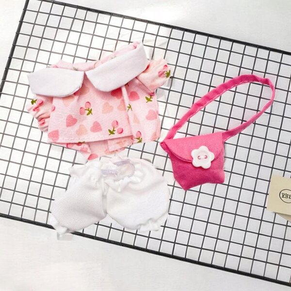 Mini 6 pollici vestiti per bambole abiti comodi rosa regalo per bambini