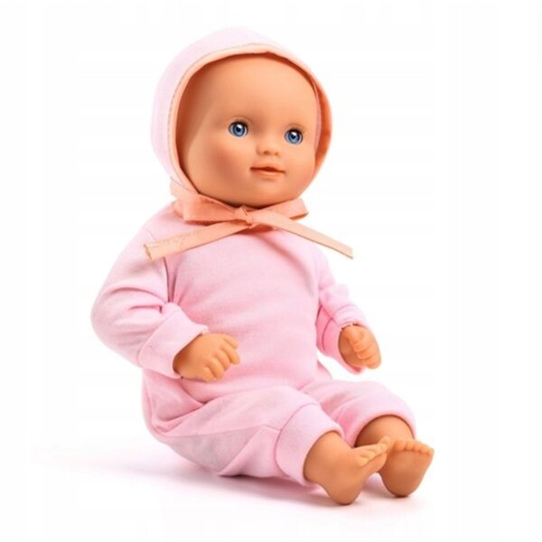 Bambola Lilas Rose 32 cm Djeco - Bambola Morbida e Lavabile per Bambini 18+ Mesi