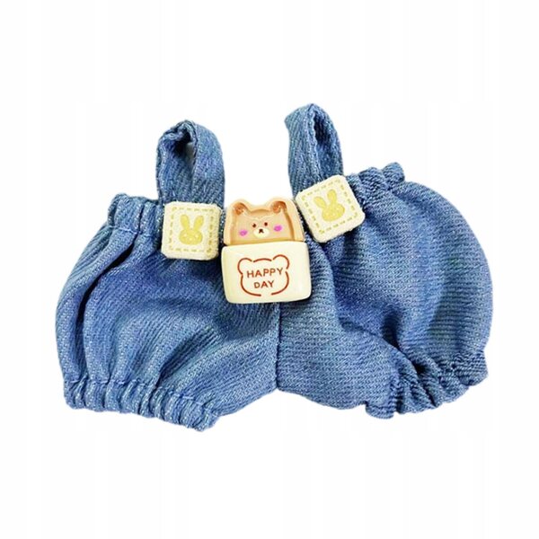 Plüschkleidung für 17-cm-Puppen: Weiches und abnehmbares fröhliches Teddybärkostüm
