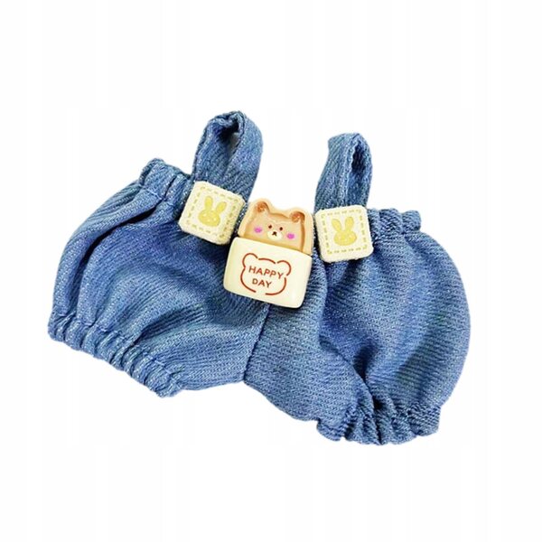 Plüschkleidung für 17-cm-Puppen: Weiches und abnehmbares fröhliches Teddybärkostüm