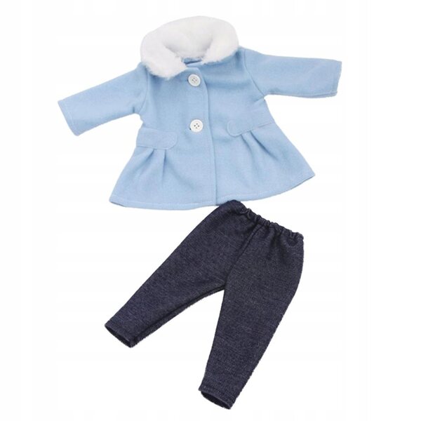Set Abbigliamento Invernale per Bambole 18 Pollici - Cappotto e Pantaloni Blu