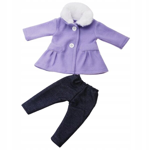 Set Abbigliamento Invernale per Bambole 18 Pollici - Cappotto e Pantaloni Blu