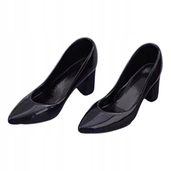 Scarpe eleganti nere per bambole BJD 1/6 realistica decorazione figurine 12 pollici