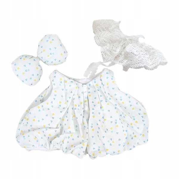Set 3 Vestiti Plusci per Bambole 38 cm con Design Staccabile e Colori Vivaci