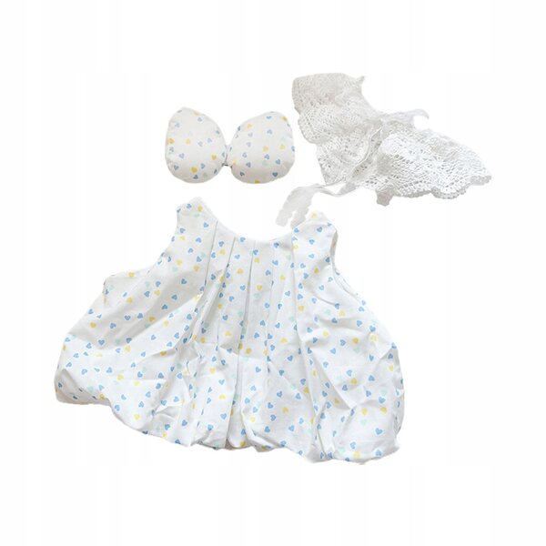 Set 3 Vestiti Plusci per Bambole 38 cm con Design Staccabile e Colori Vivaci