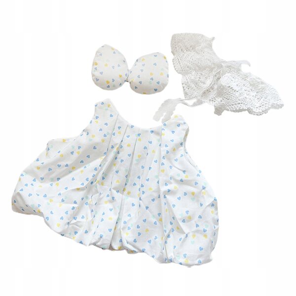 Set 3 Vestiti Plusci per Bambole 38 cm con Design Staccabile e Colori Vivaci