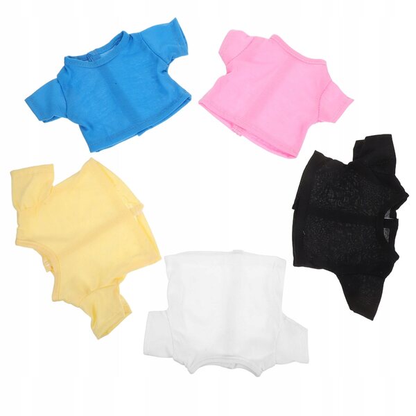 Set 5 T-shirt Colorati per Orsetti e Peluche, Vestiti Universali 18 Pollici