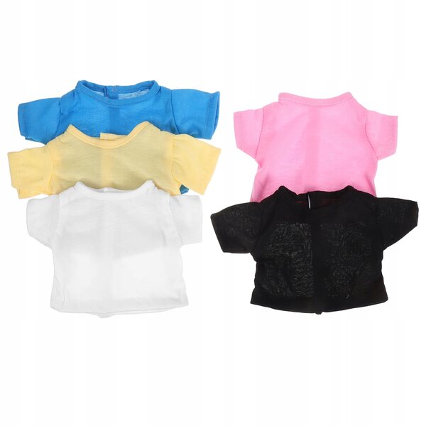 Set 5 T-shirt Colorati per Orsetti e Peluche, Vestiti Universali 18 Pollici