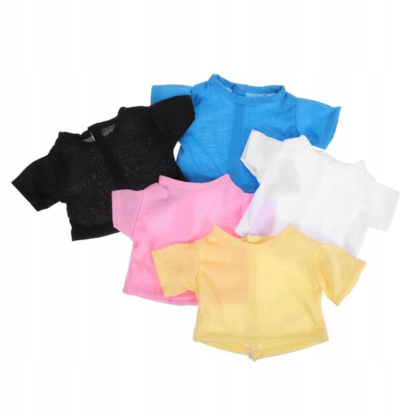 Set 5 T-shirt Colorati per Orsetti e Peluche, Vestiti Universali 18 Pollici