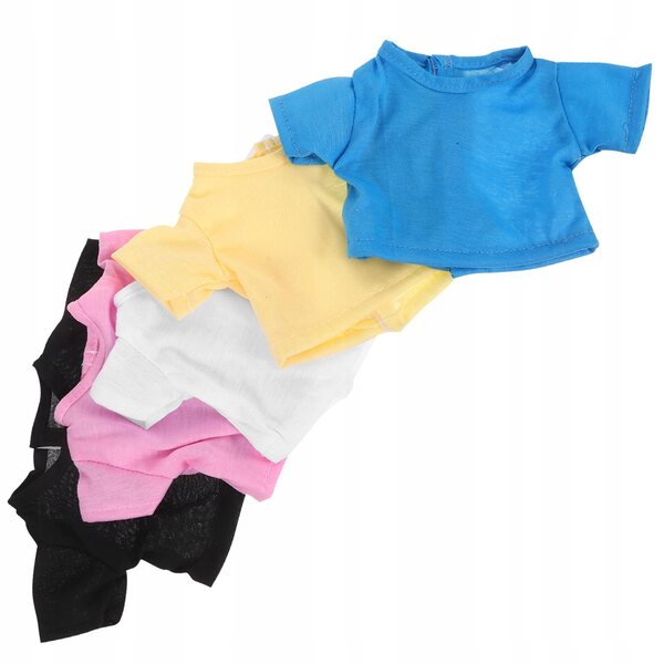 Set 5 T-shirt Colorati per Orsetti e Peluche, Vestiti Universali 18 Pollici