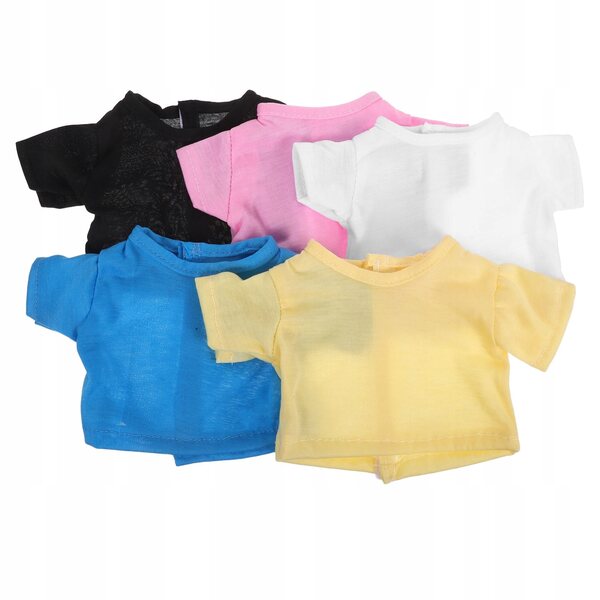 Set 5 T-shirt Colorati per Orsetti e Peluche, Vestiti Universali 18 Pollici