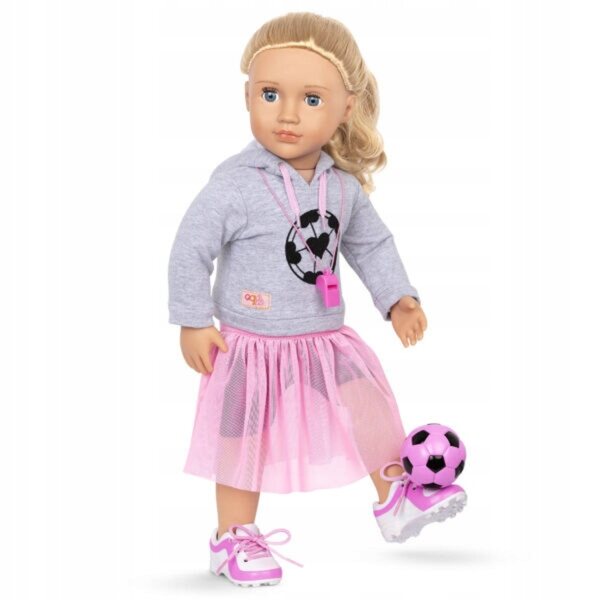Set abbigliamento calcio per bambole Our Generation 46 cm con accessori sportivi