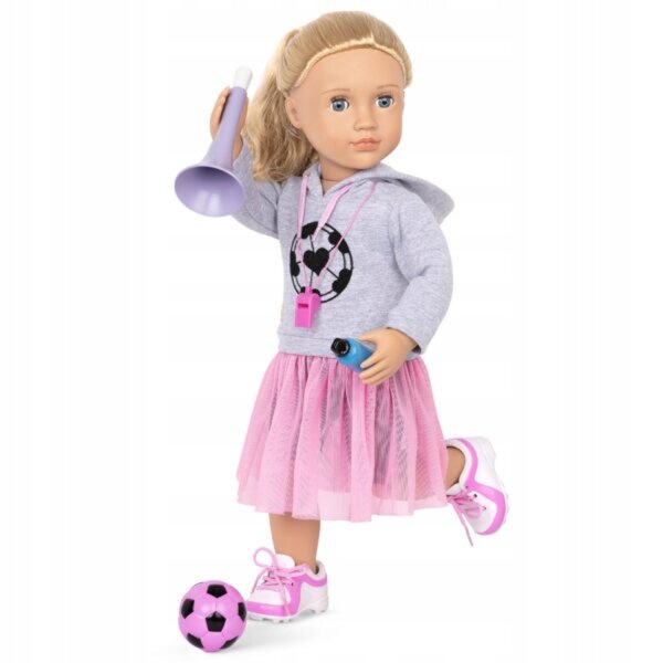 Set abbigliamento calcio per bambole Our Generation 46 cm con accessori sportivi