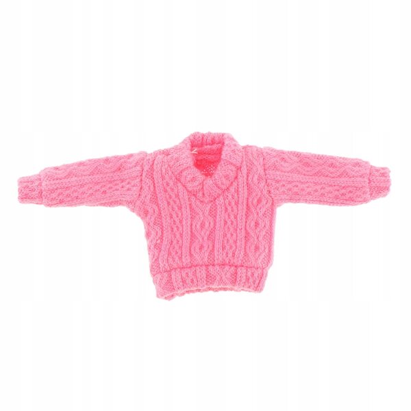 Maglione rosa stile miniatura 1/12 per bambole 6 pollici facili da indossare