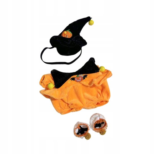 Costume di Halloween per bambole 20 cm con cappello e scarpe giallo