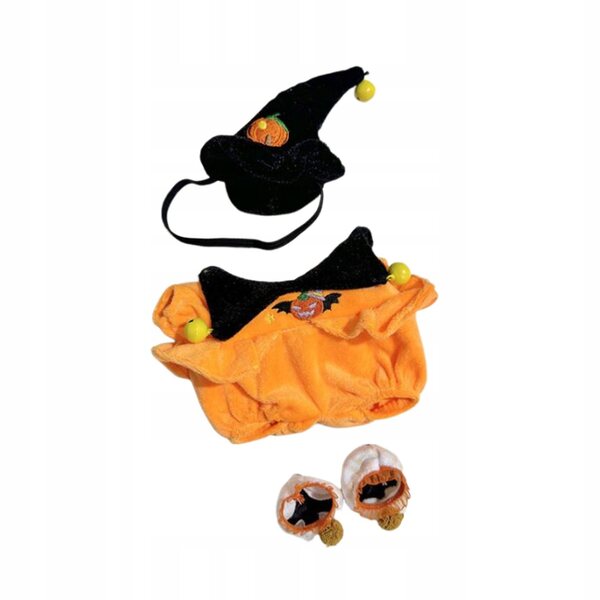 Costume di Halloween per bambole 20 cm con cappello e scarpe giallo