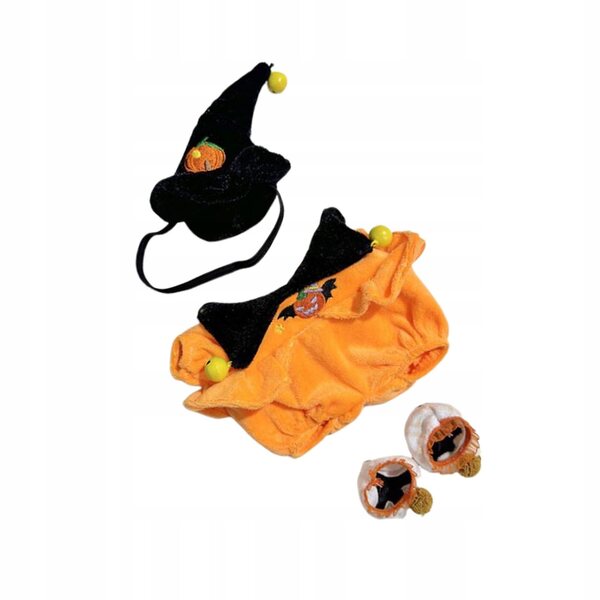 Costume di Halloween per bambole 20 cm con cappello e scarpe giallo