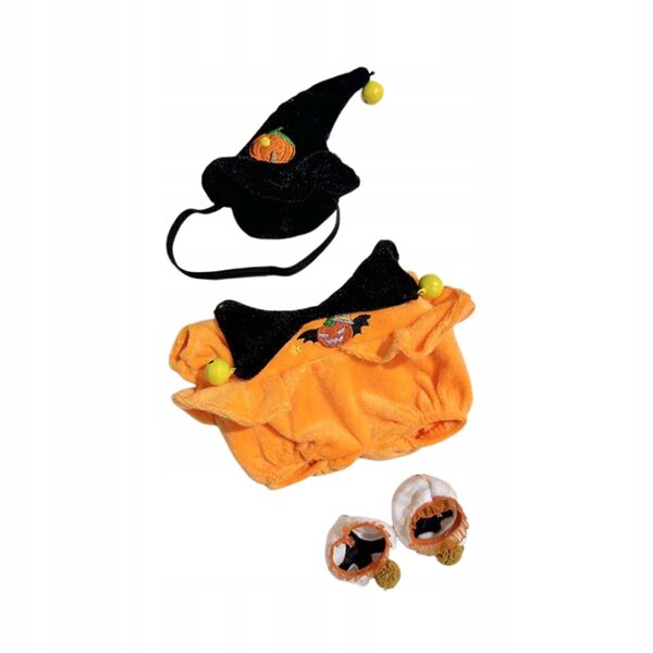 Costume di Halloween per bambole 20 cm con cappello e scarpe giallo
