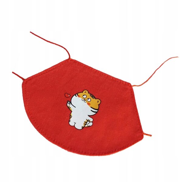Abnehmbare Mütze im Tiger-Stil, Plüsch-Puppenkleidung, Größe S