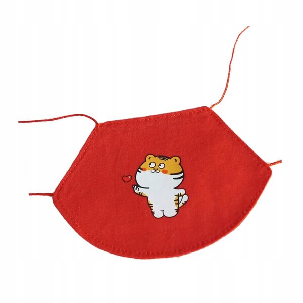 Abnehmbare Mütze im Tiger-Stil, Plüsch-Puppenkleidung, Größe S