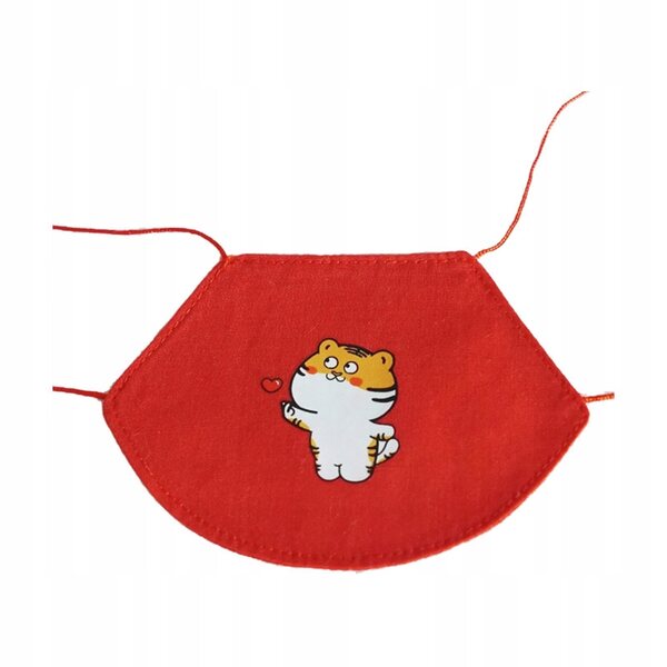 Abnehmbare Mütze im Tiger-Stil, Plüsch-Puppenkleidung, Größe S