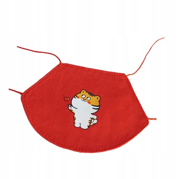 Abnehmbare Mütze im Tiger-Stil, Plüsch-Puppenkleidung, Größe S