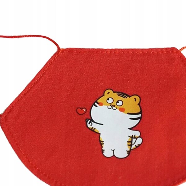 Abnehmbare Mütze im Tiger-Stil, Plüsch-Puppenkleidung, Größe S