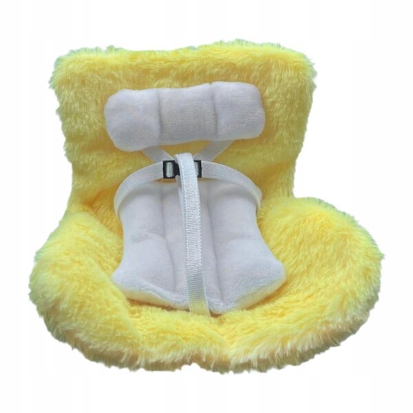 Pojazd per bambole con sedile sicuro per bambole 17 cm, giallo