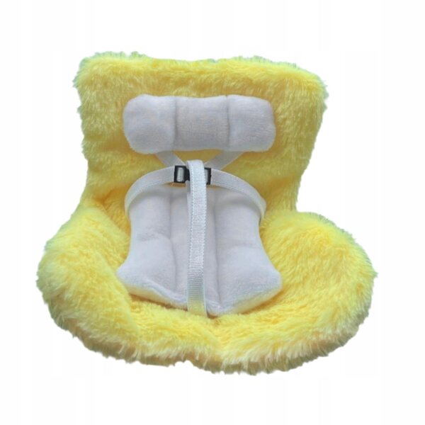 Pojazd per bambole con sedile sicuro per bambole 17 cm, giallo