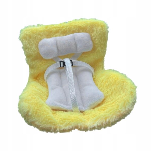 Pojazd per bambole con sedile sicuro per bambole 17 cm, giallo