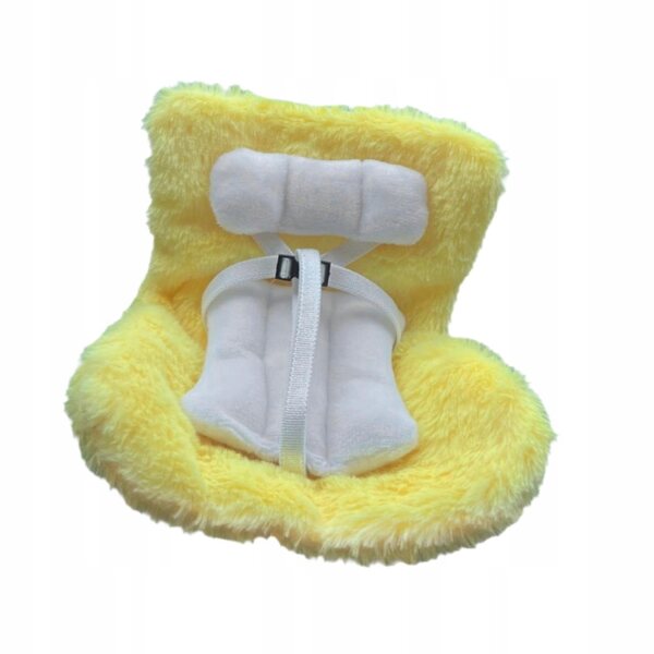 Pojazd per bambole con sedile sicuro per bambole 17 cm, giallo