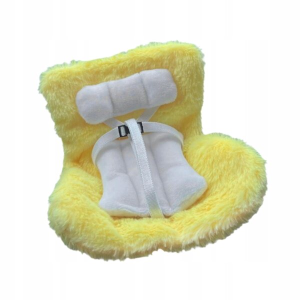 Pojazd per bambole con sedile sicuro per bambole 17 cm, giallo