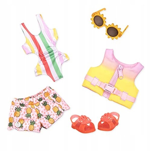 Glitzerndes Mädchenkleid für den Sommer Bearbeiten Sie bunte Puppen aus Stoff und Pappe