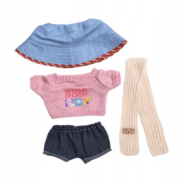 Set 4 Miniature Abiti in Pile per Bambole da 38 cm - Accessori Decorativi