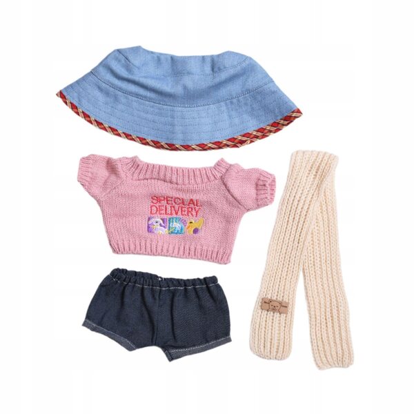 Set 4 Miniature Abiti in Pile per Bambole da 38 cm - Accessori Decorativi