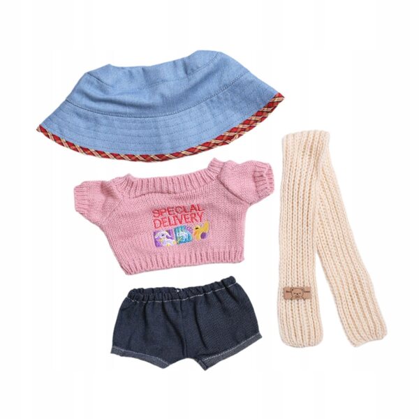 Set 4 Miniature Abiti in Pile per Bambole da 38 cm - Accessori Decorativi