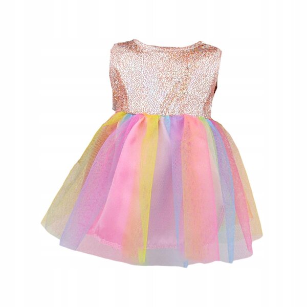 Kleid für 18-Zoll-Puppen, bunte Stoffkleidung für 43-cm-Puppen