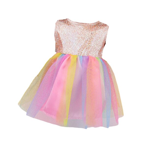Kleid für 18-Zoll-Puppen, bunte Stoffkleidung für 43-cm-Puppen
