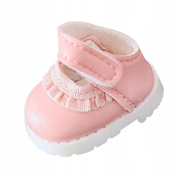 Lalki Buty PU Skóra Ubieranki Dekoracja Ręcznie Robiony Model Kostium Accs różowy