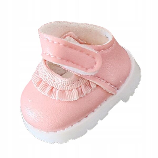 Lalki Buty PU Skóra Ubieranki Dekoracja Ręcznie Robiony Model Kostium Accs różowy