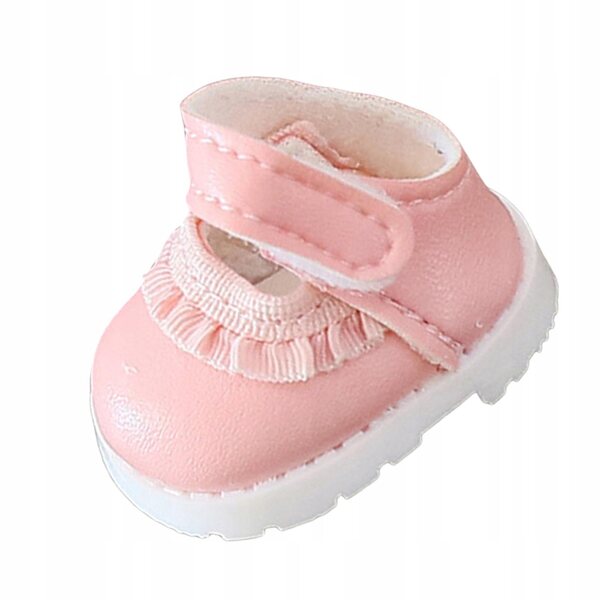 Lalki Buty PU Skóra Ubieranki Dekoracja Ręcznie Robiony Model Kostium Accs różowy