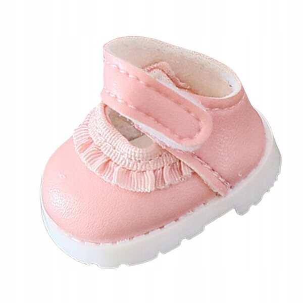 Lalki Buty PU Skóra Ubieranki Dekoracja Ręcznie Robiony Model Kostium Accs różowy