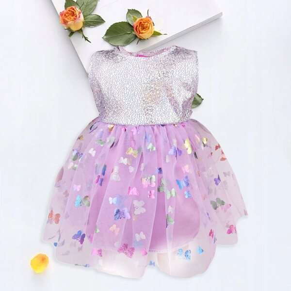18 Zoll 43 cm Puppenkleid Lila Modepuppenkleidung