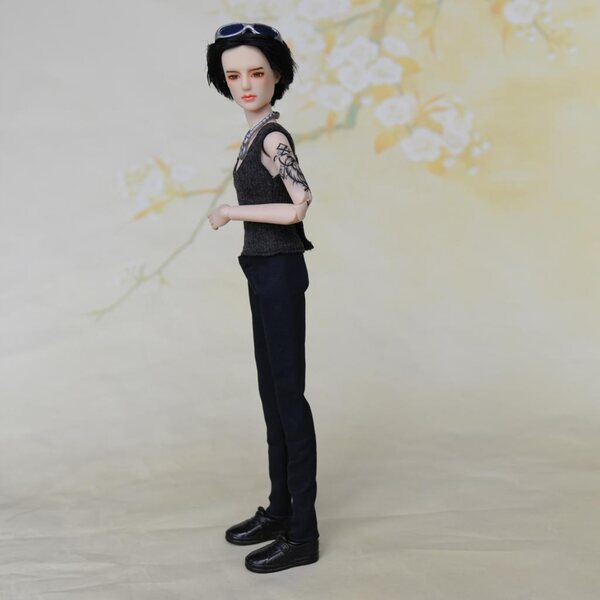 Hosen für BJD 1/6 Puppen Leggings aus hellblauem Stoff, Modeaccessoires