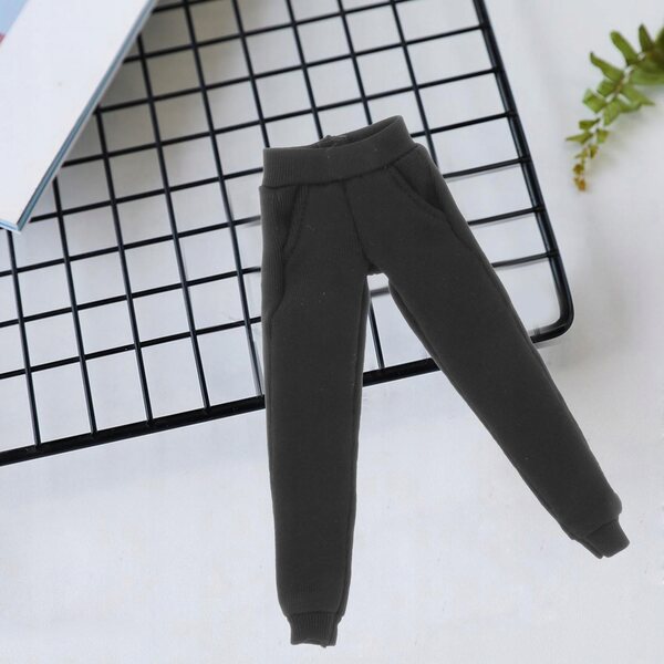 Miniatur-Kleidung, schwarze Hose für 1/12 Actionfigur – stilvolles Cosplay