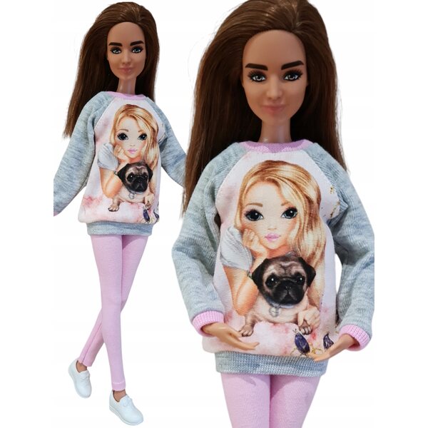 Puppenkleidung: Komplettes Set mit hochwertigem Sweatshirt und Leggings