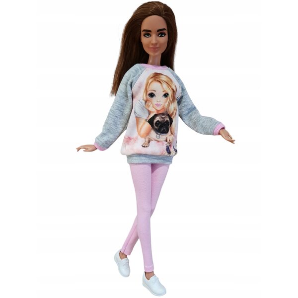 Puppenkleidung: Komplettes Set mit hochwertigem Sweatshirt und Leggings